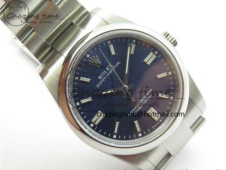 Blue 36mm Perpetual Dial Edition BP Best Bracelet 126000 Dark Oyster on SS 0412